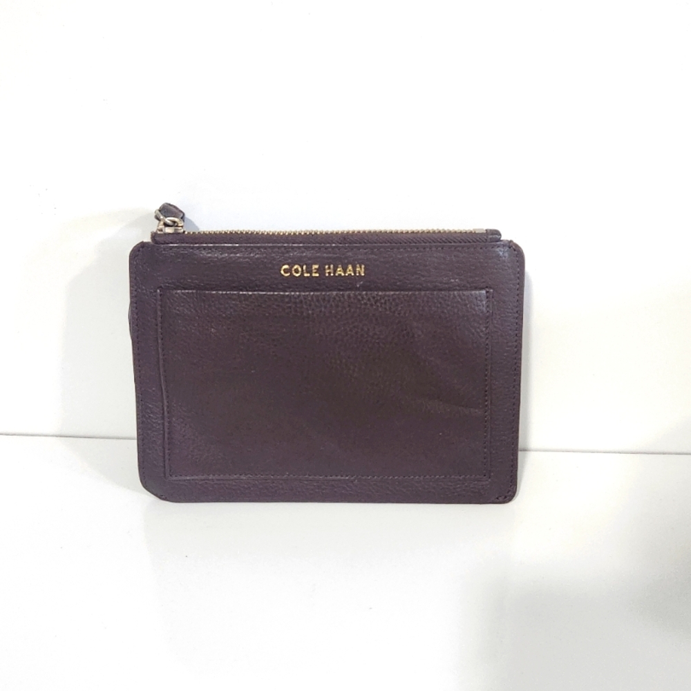 Cole Haan 100% Genuine Leather Wristlet Brown